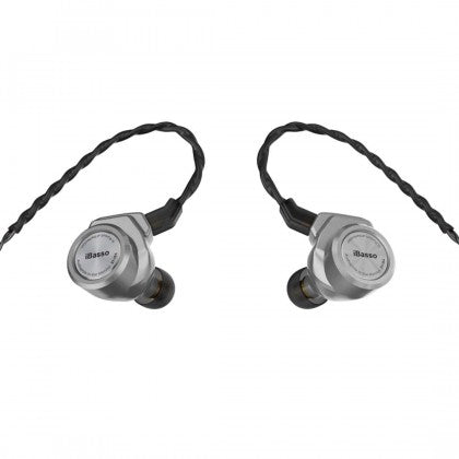 IBasso £T-154 Silver IEMs on a white background